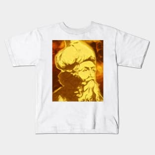 Ibn Arabi Golden Portrait | Ibn Arabi Artwork 7 Kids T-Shirt